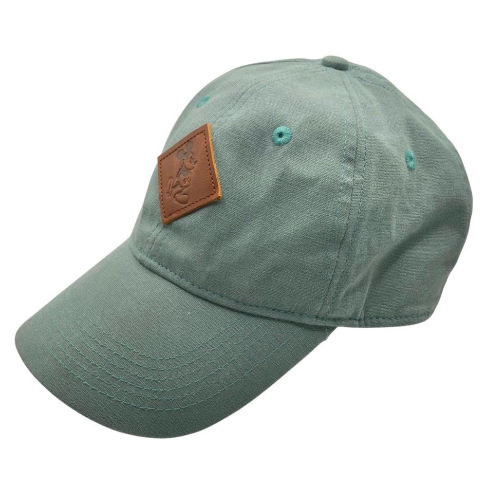 Disney | Unisex | Forest Green Cotton Leather Mickey Mouse Cap | 22-24 Inch
